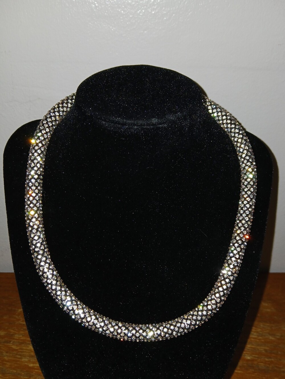 stunning thick rhinestone chain necklace Crafted densely packed rhinestones